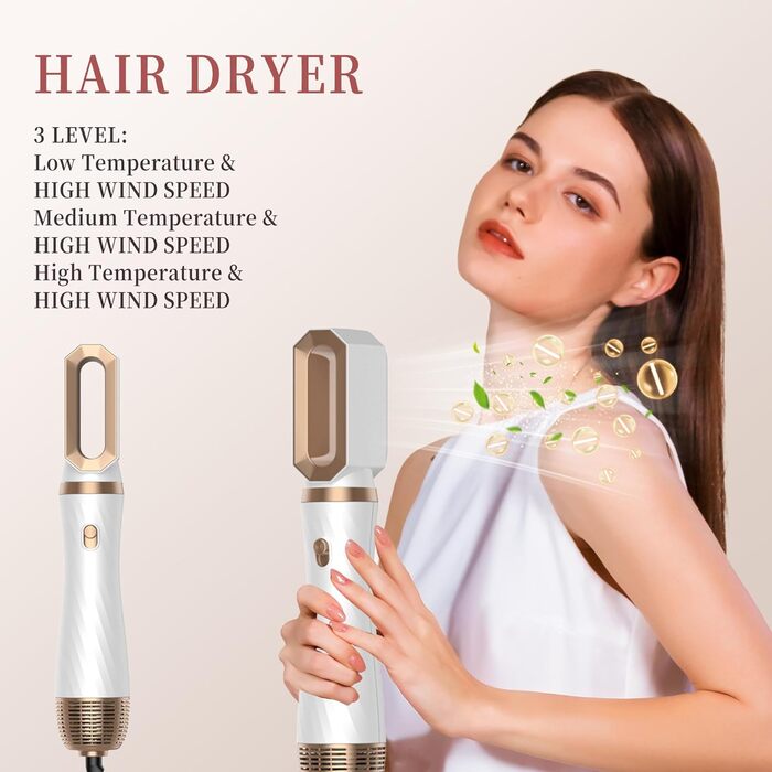 Набір для укладки волосся OKWRAP Air Styler 6-в-1: фен-щітка, плойка, об'єм, локони