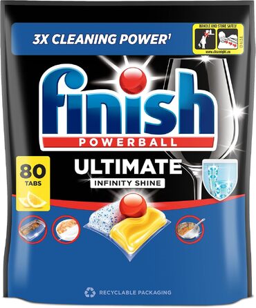 Таблетки для посудомийної машини Finish Ultimate Infinity Shine Citrus, економ-упаковка, 80 шт.