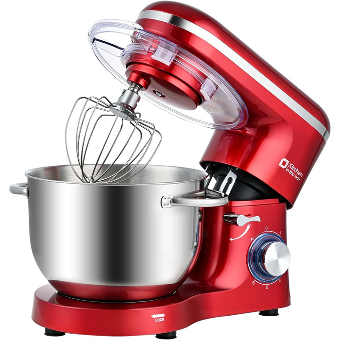 Кухонна машина Küchenmaschine 6.2 л, 1400 Вт, 6 швидкостей з набором насадок (міксер, гак для тіста, вінчик)