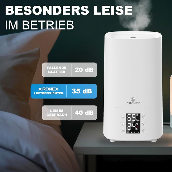 Зволожувач повітря Top-Fill з аромадіфузором, 3.8 л – для вітальні, офісу, дитячої кімнати, спальні