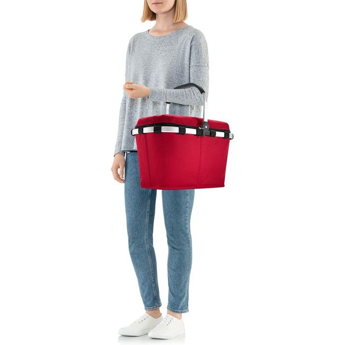 Термосумка-кошик Reisenthel carrybag iso, червоний, ізотермічний, водовідштовхувальний, з кришкою для покупок