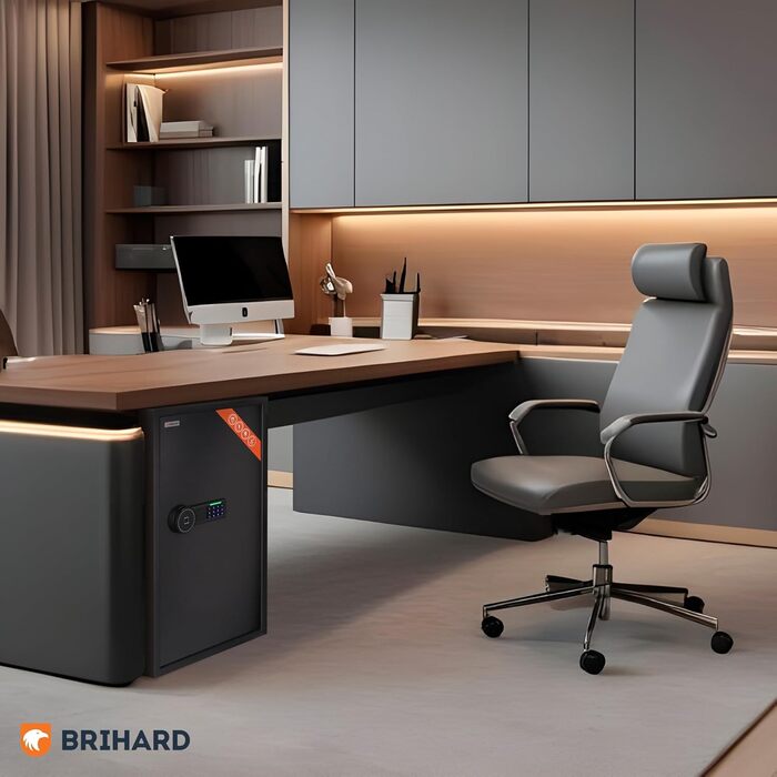 Сейф для дому Business XL Safe Tresor 60л з цифровим та відбитком пальця, вогнестійкий, для документів A4, з 2 полицями
