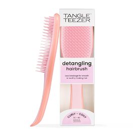 Тангл Тізер Ultimate Detangler - щітка для кучерявого волосся, 3C-4C, для визначення локонів та зменшення пуху, манго-рожева