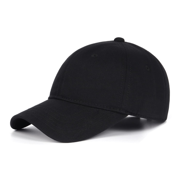 Кепка бейсболка Zylioo XL/XXL чорна (Black) 7 см, регульована, великий розмір, чоловіча/жіноча