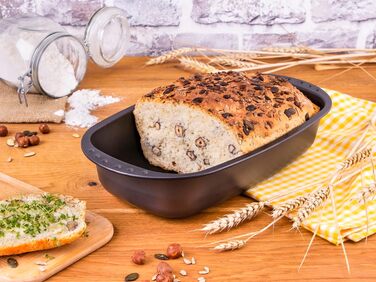 Форма для випікання хліба з кришкою CHG EasyOven, антипригарна, з кулінарною книгою, для хліба та булочок