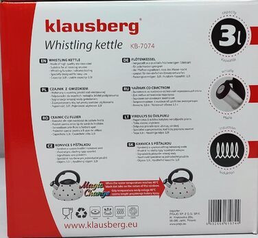 Чайник заварник з нержавіючої сталі Klausberg (Weiß Magic)