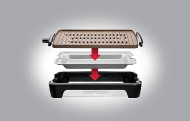 George Foreman Smokeless Grill - Indoor BBQ with Adjustable Temperature, Dishwasher-Safe Grill Plate, and Fat Tray