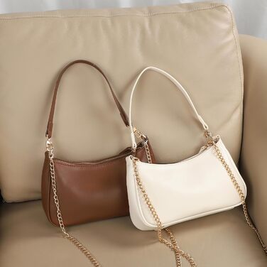 Сумка-клатч WantGor: жіноча сумка-тоут, кросбоді, міні-хобо, екошкіра (коричнева)