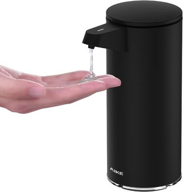 AIKE Automatic Soap Dispenser Stainless Steel with Sensor Infrared, 280ml Touchless Automatic Soap Dispenser USB Rechargeable