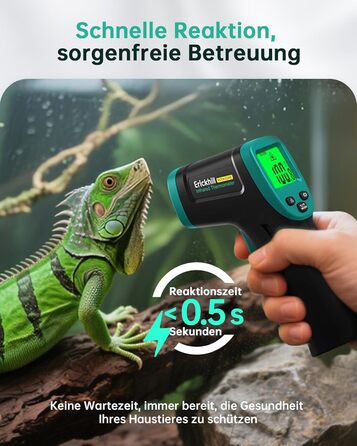 Інфрачервоний термометр ERICKHILL -50℃~800℃: безконтактний лазерний термометр з LCD-дисплеєм, регульований коефіцієнт випромінювання. Підходить для приготування їжі, грилю, заморожування, промисловості