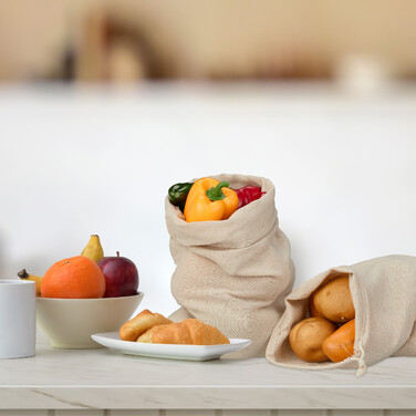 Relaxdays 8-piece bread bag set