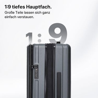Розкладний валіза-тролей з жорсткою обшивкою та верхньою відкривальною панеллю, компресійним ременем та додатковим місцем для зберігання | Міцний, розтяжний, стійкий до подряпин, легкий (Бізнес-сірий, L-65см) L-65см Бізнес-сірий