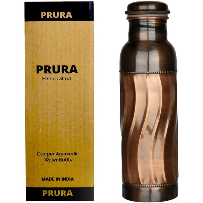 Copper Water Bottle with Diamond Cut, Leak-Proof, Ayurvedic Drinking Vessel, Copper Vessel for Sports, Gym, Outdoor, Yoga (Design 39)