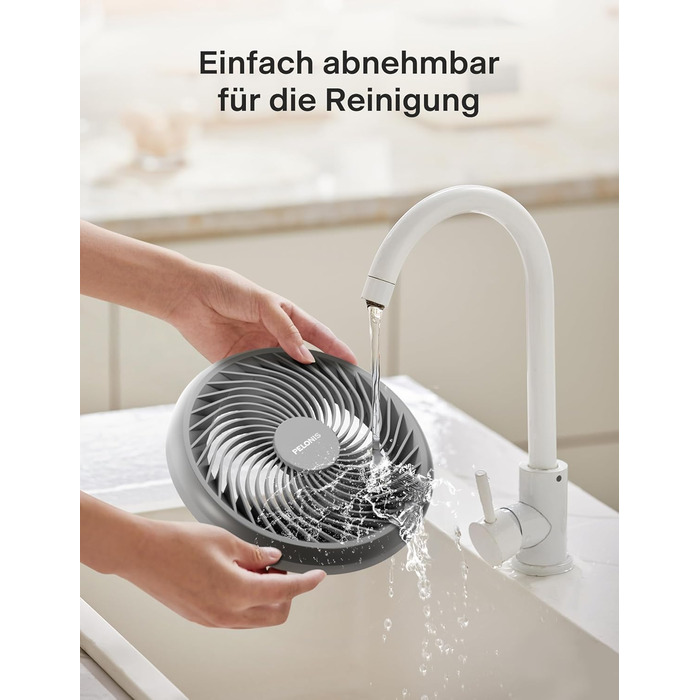 Вентилятор торнадо PELONIS з пульт дистанційного керування, дисплеєм, 3D циркуляцією, тихий (36.5dB), потужний (10м повітряний потік), регульована висота (60/111см), 4 швидкості, таймер, знімна решітка, поворотний, 92см, чорний