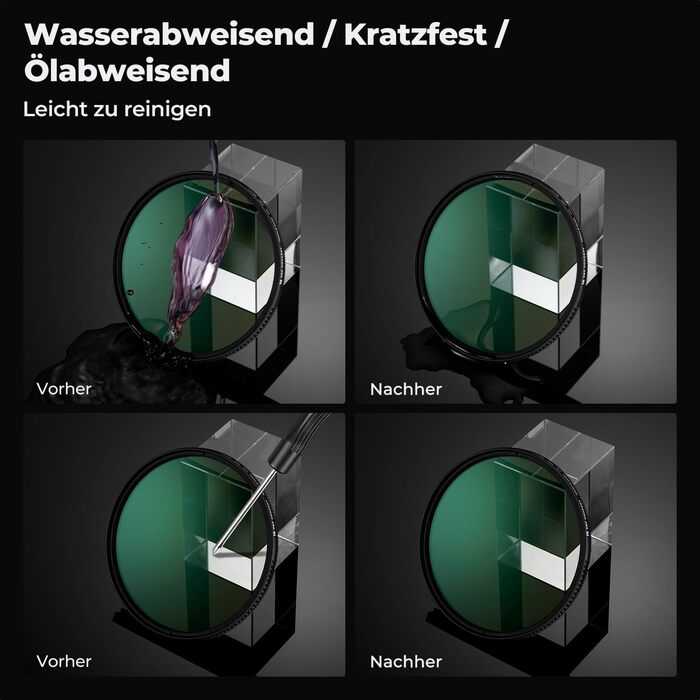 Поляризаційний фільтр K&F Concept 82mm CPL HD з багатошаровим покриттям Nano-Xcel (з кришкою об'єктива)