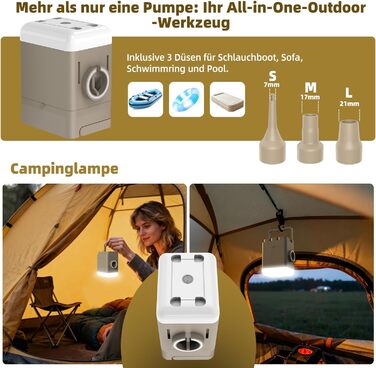 Надувний матрац KASIMO TPU самонадувний 1-місний з електричним насосом та подушкою, 190x90x22 см для дому та кемпінгу