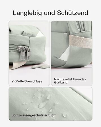 Сумка на пояс Inateck X-Mini, 1.5 л, RFID захист, для подорожей, спорту, туризму (зелена)