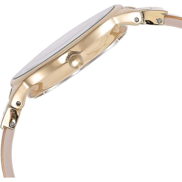 Жіночий годинник-браслет Anne Klein Premium Crystal Accented Resin (Кремовий / Золотий)