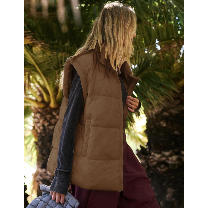 Жіноча тепла куртка-пуховик кроп-моделі з кишенями, чорна (XXL, Коричневий)