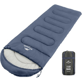 Naturehike Sleeping Bag with Hood - Camping Blanket Sleeping Bag, Lightweight & Comfortable for Outdoor Adventures & Travel - Navy Blue (7~11°C)