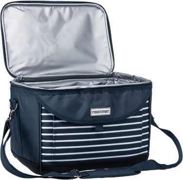 Термосумка Anndora 22 л, 35 x 24 x 27 см, для пікніка, блакитний/білий колір