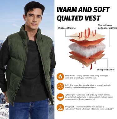 Стьобана жилетка Weste Military Green 3XL - спортивна жилетка для активного відпочинку