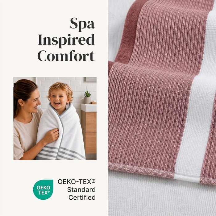 Набір рушників для ванної Modern Threads, 6 предметів (2 банні, 2 для рук, 2 для обличчя), швидкосохнучі, колір Rosewood (темно-вишневий)