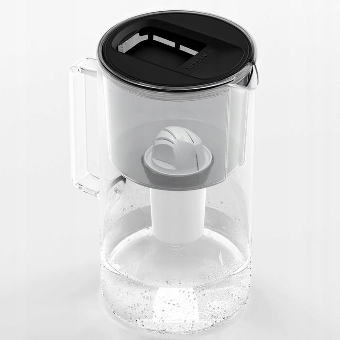 Скляний фільтр-кувшин Wessper D2 BOROSILICATE 3л, чорний + 6 фільтрів