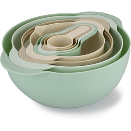Набір посуду Cook With Color Nistschalen: 8 штук, зелений м'ятний, з мірними чашами, ситами та мисками для змішування