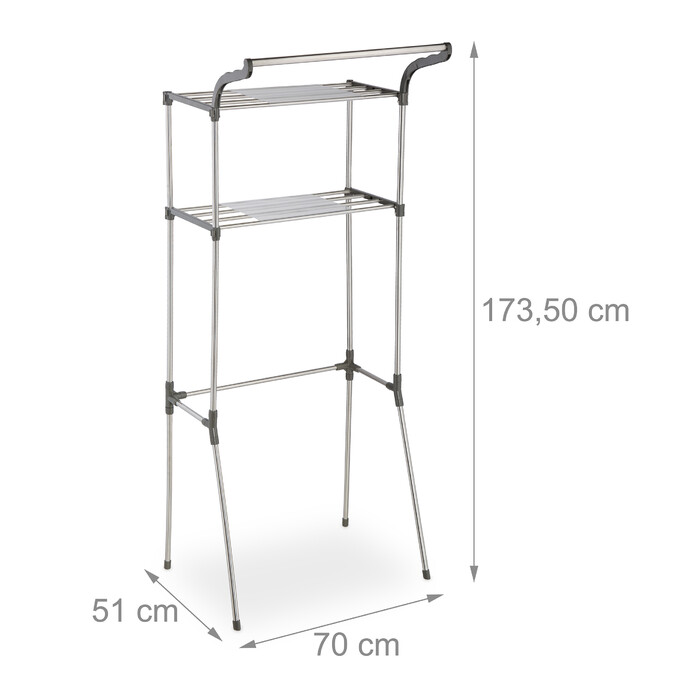 Relaxdays Washing Machine Shelf Metal