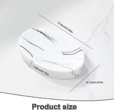 Підставка для мила MYLERCT, 11.5 x 10 см, з ефектом мармуру, для ванної кімнати та кухні