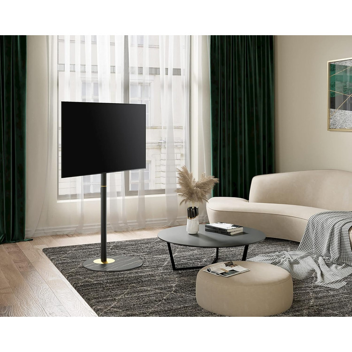 FITUEYES Adjustable Swivel TV Stand for 32-60 inch TVs - VESA 400x400 - Black