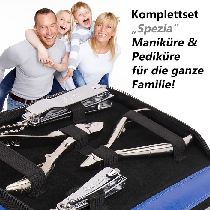 Набір для манікюру DREI SCHWERTER 'Spezia' 10 предметів | Німецька якість | У футлярі з екошкіри | Манікюрний набір