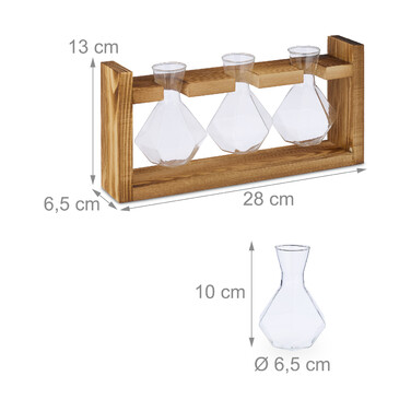 Relaxdays Reagent Tube Vase with Stand