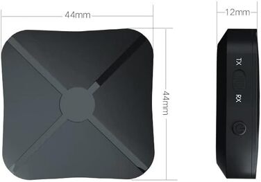 Передавач аудіо Retoo 2-в-1 Bluetooth адаптер з кабелями Aux 3.5mm та RCA, передавач/приймач, бездротовий, для авто, TV, стерео, HiFi, колонки, навушники, низька затримка