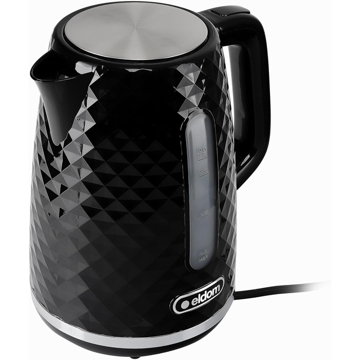 Електричний чайник Eldom C265B 1.7л, 2000W, ретро дизайн, білий | Чайник для води з індикатором рівня води