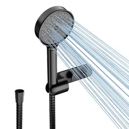 Фільтр для душу Cobbe з шлангом, душова лійка високого тиску з 6 режимами, економна душова лійка з шлангом, ручна лійка з фільтром від накипу для жорсткої води, хлору, чорна