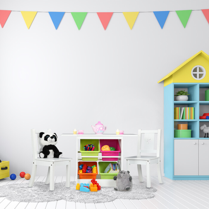 Relaxdays 3-piece children's seating set with storage