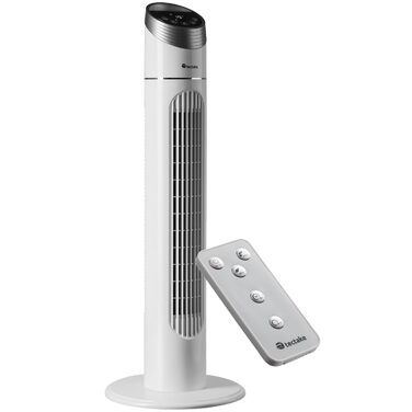Турбо-вентилятор Tectake з пультом та таймером: тихий, мобільний, 3 швидкості, 31 x 90 см
