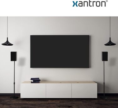 Підставка для колонок Xantron® ECO-SS05: регульована висота до 103 см, з антиковзким покриттям та прихованою прокладкою кабелю, комплект з кріпленням