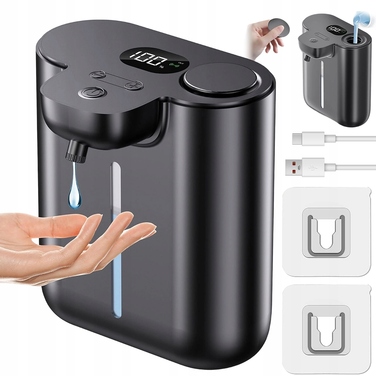 Ліктьовий дозатор для мила Bedee, пляшка 500 мл, чорний