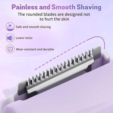 Триммер для бікіні 2025 року: 2-в-1 для жінок, водонепроникний, безболісний, для тіла. Повний комплект для догляду за інтимною зоною. Колір: фіолетовий