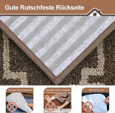 Килимок для сходин BEQHAUSE, 15 шт., самоклеючий, для дітей, літніх людей та домашніх тварин, 100% поліестер, TPE-підкладка, 22x70 см, коричневий