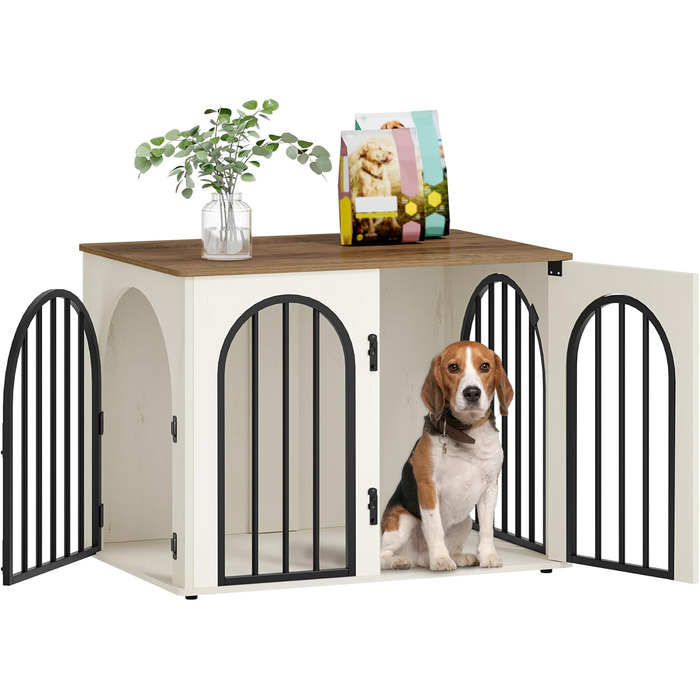 Сучасна собача будка-меблі Hzuaneri DFC85101B, 80 см, 3 двері, коричнева