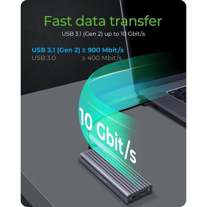 Зовнішній корпус для M.2 PCIe SSD ICY BOX IB-1817M-C31, USB 3.1 Type-C, алюмінієвий, антрацит