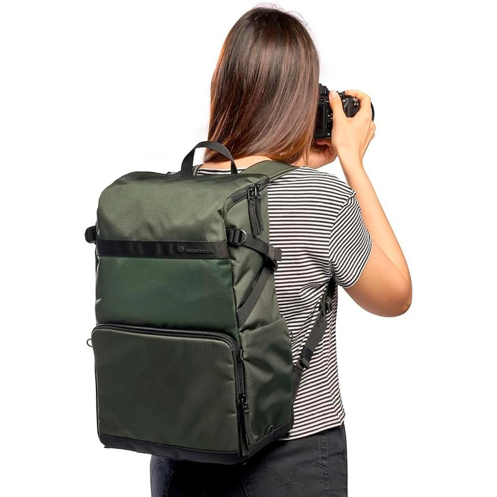 Рюкзак для фототехніки Manfrotto Street Slim Green - для DSLR та Mirrorless, з відділенням для ноутбука