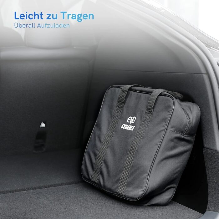 Кабель для зарядки електромобілів Тип 2, 16A, 3 фази, 11 кВт з сумкою, 8м. Сумісний з усіма електромобілями (22 кВт, 32A)