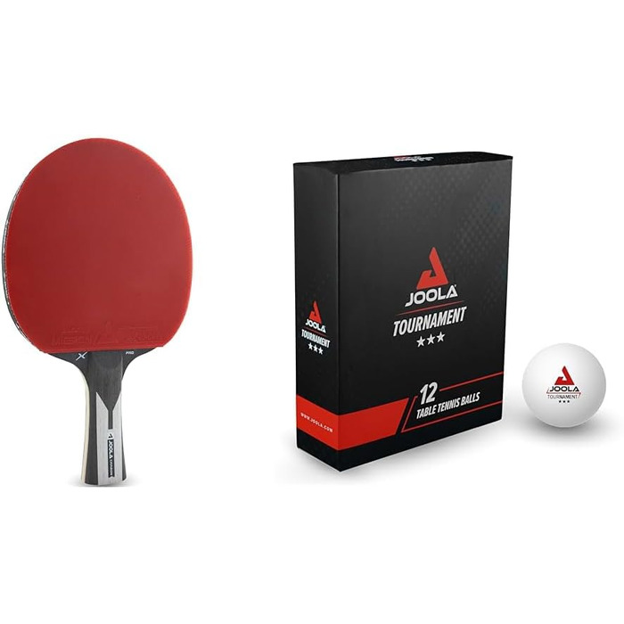 Набір для настільного тенісу JOOLA Carbon Pro ITTF - професійний, схвалений ITTF, з м'ячами 3 зірки