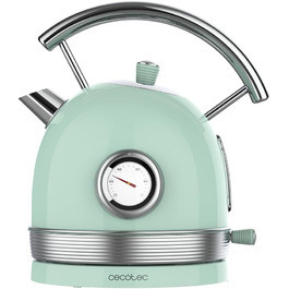 Cecotec ThermoSense 420 Light Green Electric Kettle - 1.8L, Stainless Steel, Vintage Style