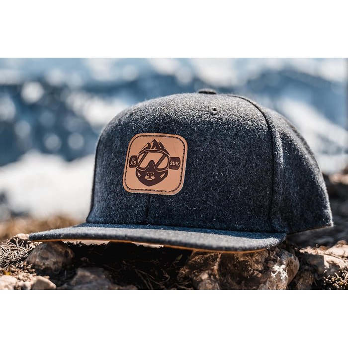 Кепка бейсболка Jumping Bird • Знімна кепка-снуд • Фетр, унісекс, темно-сірий